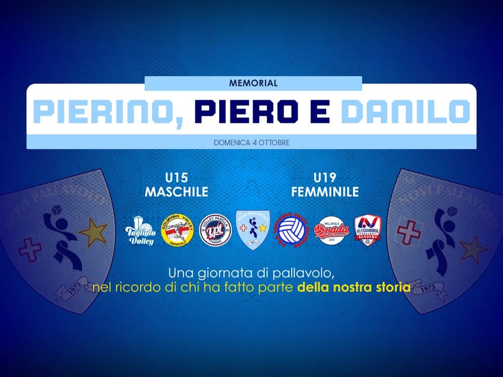 MEMORIAL PIERO, PIERINO E DANILO: DOMENICA 4 OTTOBRE IN CAMPO U15 MASCHILE E U19 FEMMINILE